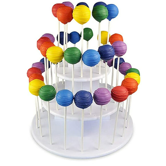KINJOEK 35 Holes Lollipop Holder 4 Tier Acrylic Cake Pop Stand